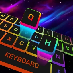 Ícone de Neon LED Teclado: Emoji Fonte
